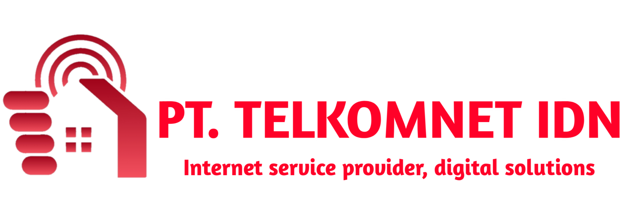 WiFi service provider logo with modern blue and purple gradient design featuring wireless signal waves